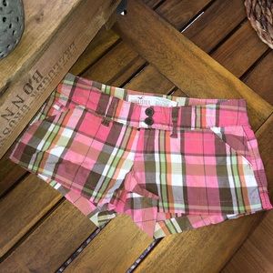 Hollister Multicolor Plaid Shorts!
